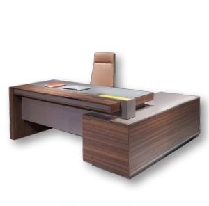 مكتب مدير خشب MDF قرصة علب 10سم يشمل سايد جانبي 3درج+ضلفه مقاس  180 سم × 80 سم. اللون متعدد 