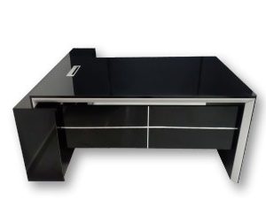 مكتب مدير خشب MDF يشمل سايد جانبي 3 درج+ضلفة مقاس 180 سم × 70 سم 
