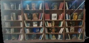 مكتبة المستندات خشب MDF مقسمة خانات من اعلي ومن اسفل مقاس 240 سم × 120 سم × 50 سم بيج محلي الصنع