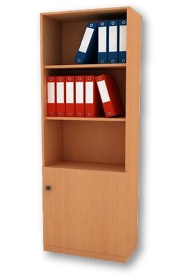 مكتبة مستندات خشب MDF أرفف علوية وضلفه من الاسفل مقاس 200 سم × 60 سم × 40 سم 