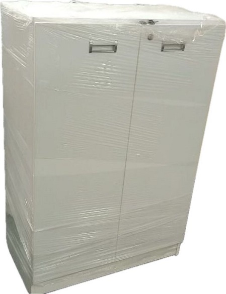 مكتبة المستندات خشب MDF 2 ضلفة مقاس 80 سم × 80 سم × 38 سم أبيض 