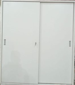 دولاب مستندات خشب MDF ٢ صلفة جرار مقاس 200 سم × 100 سم × 50 سم أبيض 