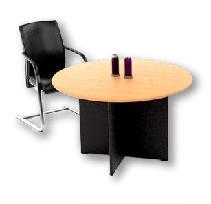 <bdi style="direction: rtl; unicode-bidi: isolate; display: inline-block;">طاولة اجتماعات خشب MDF دائرية قطر 120 سم</bdi>