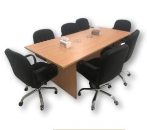 طاولة اجتماعات خشب MDF مستطيلة مقاس سم × 240 سم × 120 سم متعدد 