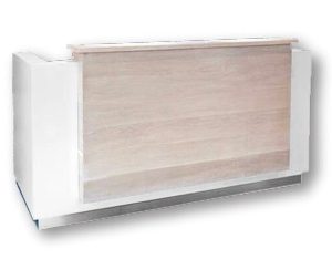 كونتر استقبال خشب MDF وحدة ادراج خشب MDF مقاس 140 سم × 60 سم 