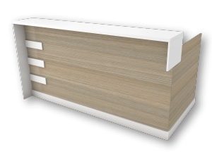 كونتر استقبال خشب MDF مستطيل الشكل ..