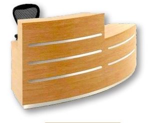 كونتر استقبال كاونتر استقبال دائري خشبMDF وحدة ادراج خشب MDF مقاس 200 سم × 60 سم 