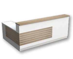 كاونتر استقبال خشب MDF حرف (L) مقاس سم × 160 سم × 120 سم  