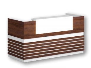 كونتر استقبال خشب MDF حرف (L) برف جانبي ..