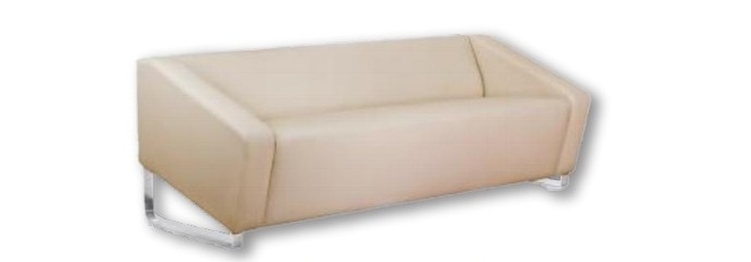 أنتريه جلد على قواعد استانلس كنبة ثلاثية 2 فوتيه ابيض ومتعدد الالوان 