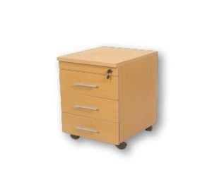 وحدات ادراج خشب MDF متحركة ثلاث ادراج مع كالون مركزي مقاس 50 سم × 50 سم × 50 سم متعدد الالوان 