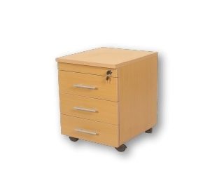 وحدات ادراج خشب MDF متحركة ثلاث ادراج مع كالون مركزي مقاس 50 سم × 50 سم × 50 سم متعدد الالوان 