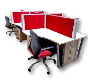 خلية عمل خشب MDF بفواصل قماش× معدن وحدة اداراج متحركة 3درج مقاس الفرد 100 سم × 60 سم والسعر للفرد
